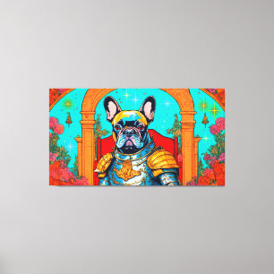 Toile French Bulldog Dans le jardin des délices terrestr