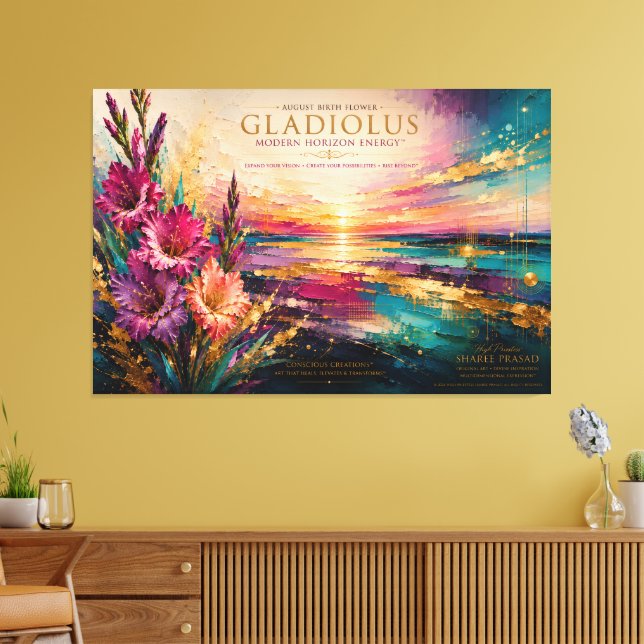 Toile Fréquence de Courage™ Mur d'Énergie Gladiolus d'Ao (Insitu(Salon))