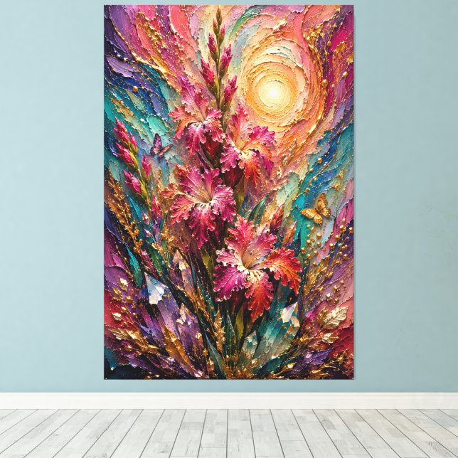 Toile Fréquence de Courage™ Mur d'Énergie Gladiolus d'Ao (Insitu (Plancher de Bois))