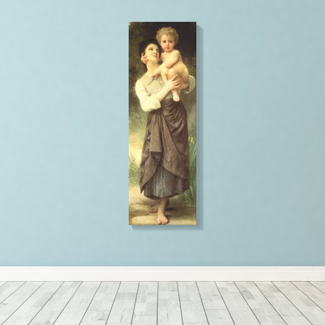 Toile Frère et Sœur de William Adolphe Bouguereau (Insitu (Plancher de Bois))