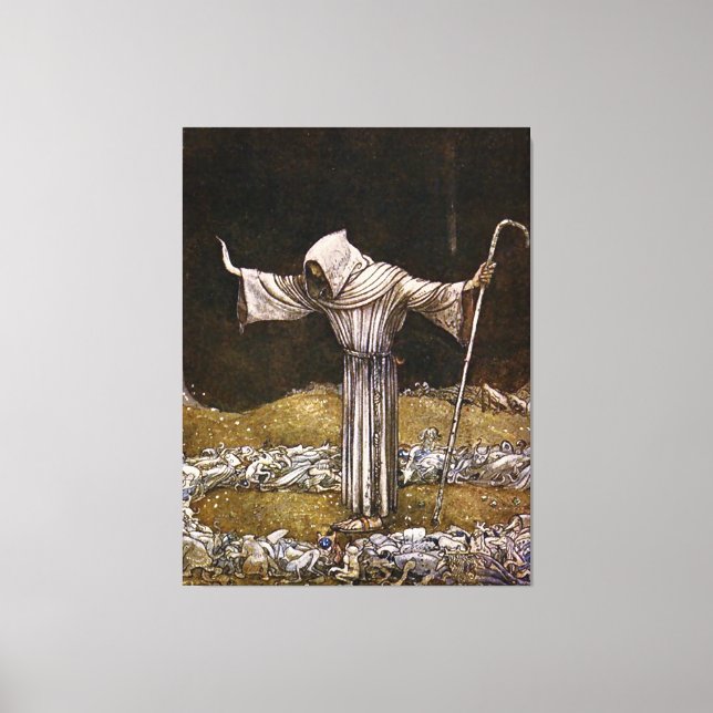 Toile “Frère Martin” Aquarelle de John Bauer (Recto)