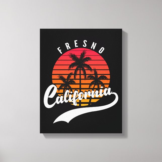 Toile Fresno Retro Sunset Canvas Imprimer (Recto)