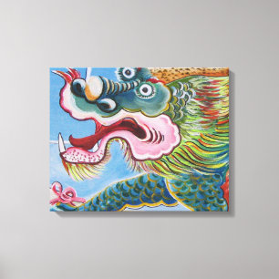 Toile Fresque chinoise Foo Dog / Lion Guardian