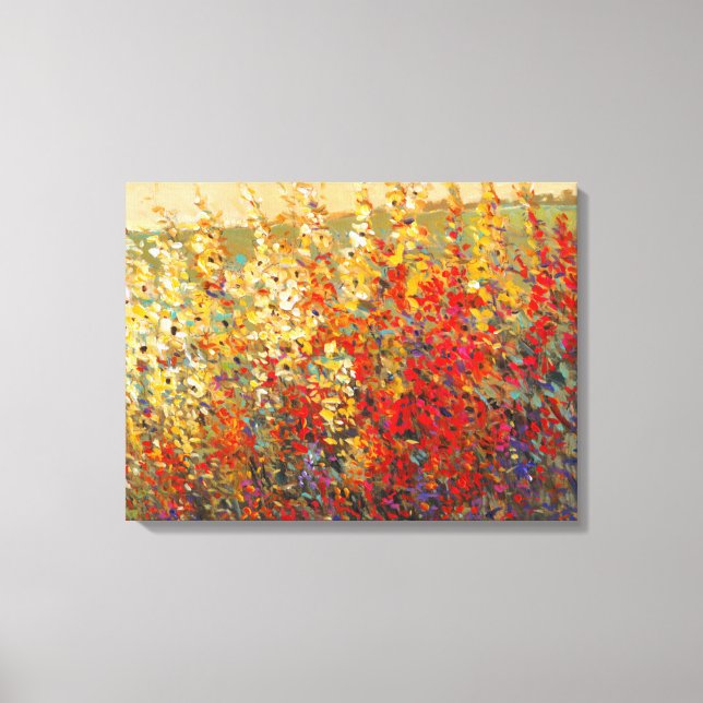 Toile Fresque du jardin lumineux des Fleurs sauvages du  (Recto)