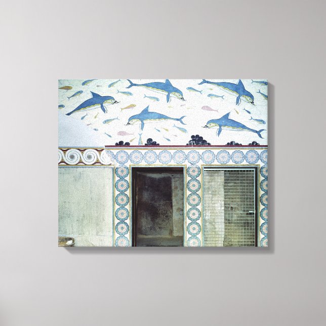 Toile Fresques dauphins dans la salle de bain de la rein (Recto)