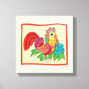 Toile Frida Kahlo Chicken Graphic