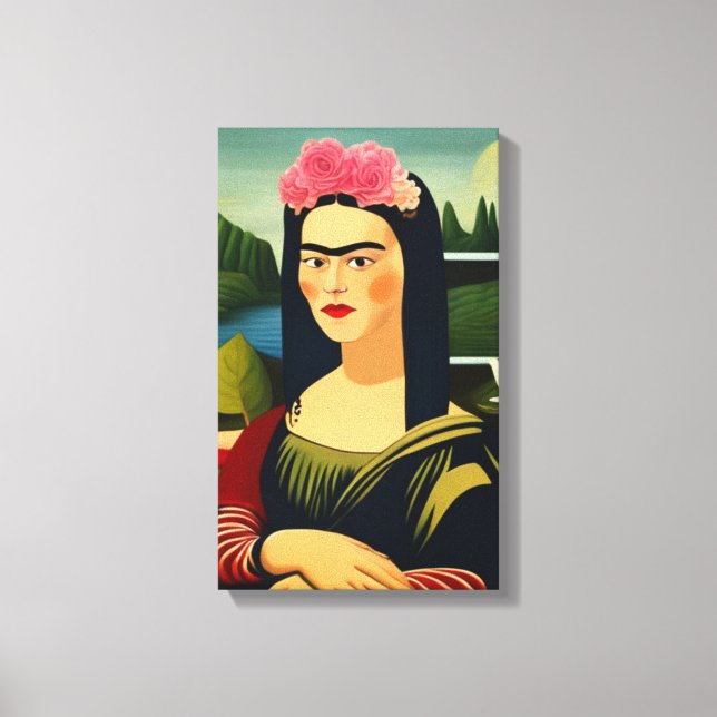 Toile Frida Kahlo et Mona Lisa (Recto)