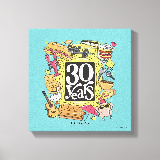 Toile FRIENDS™ | 30 Ans Graphique (Recto)