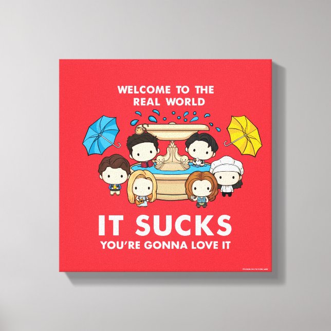 Toile FRIENDS™ | Bienvenue dans le monde réel Chibi (Recto)