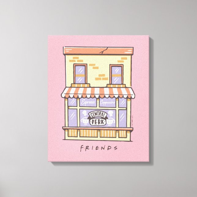 Toile FRIENDS™ | Central Perk Café Dessin Animé (Recto)