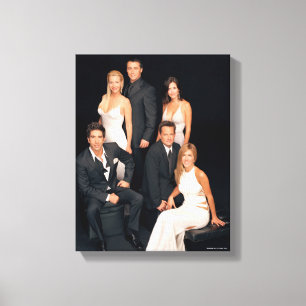Toile FRIENDS™   Groupe en tenue de soirée noir et blanc