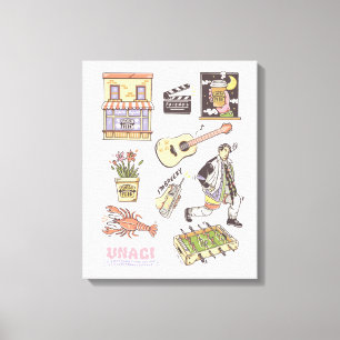 Toile FRIENDS™   Icônes de dessin animé Graphique