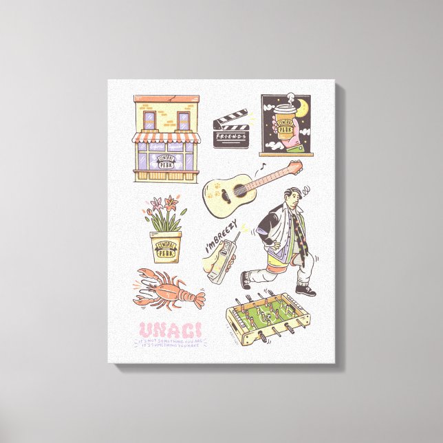Toile FRIENDS™ | Icônes de dessin animé Graphique (Recto)