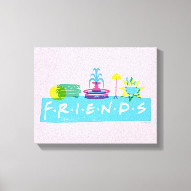 Toile FRIENDS™ | Logo avec icônes (Recto)