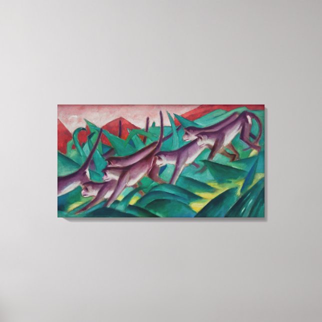 Toile Frisé de singe vintage de Franz Marc (Recto)