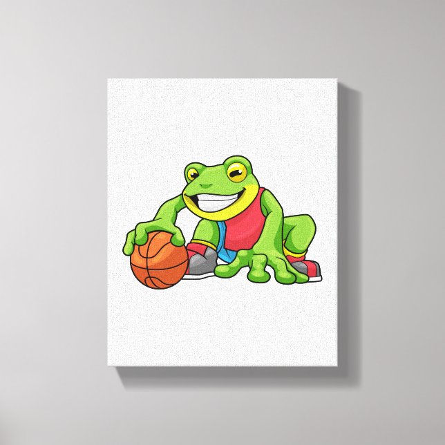 Toile Frog at Sports with Basketball (Recto)