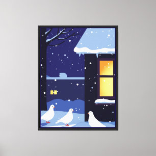 Toile Froid et paix d'hiver