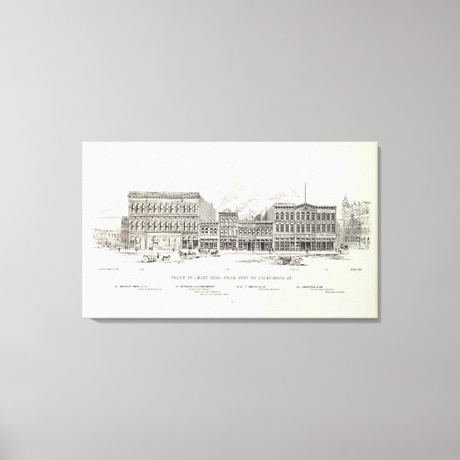 Toile Front East side Pine et Californie (Recto)