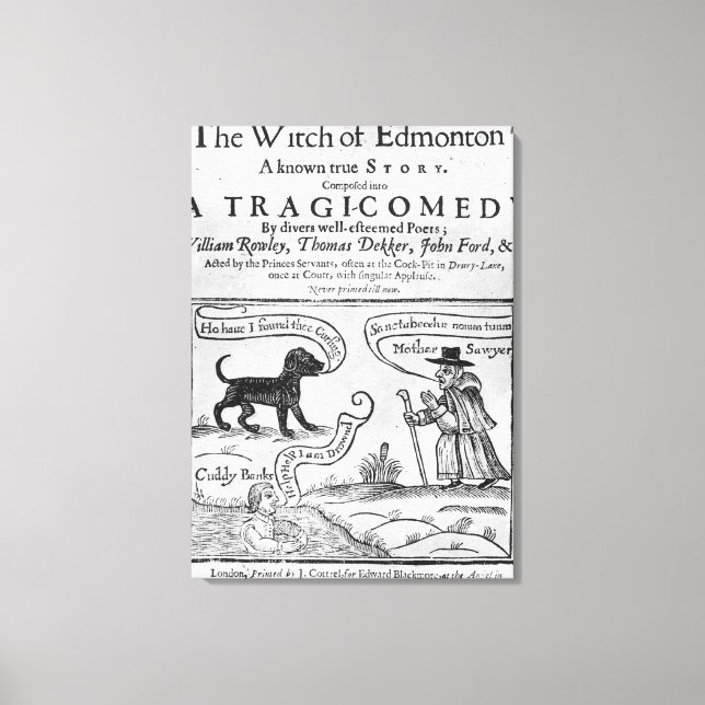 Toile Frontispiece "The Witch of Edmonton (Recto)