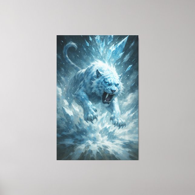 Toile Frost White Tiger – Emperor of the Frozen Realm –  (Recto)