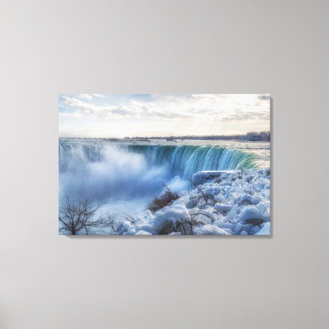 Toile Frosty Niagara Falls Morning Photo Canvas Pri (Recto)