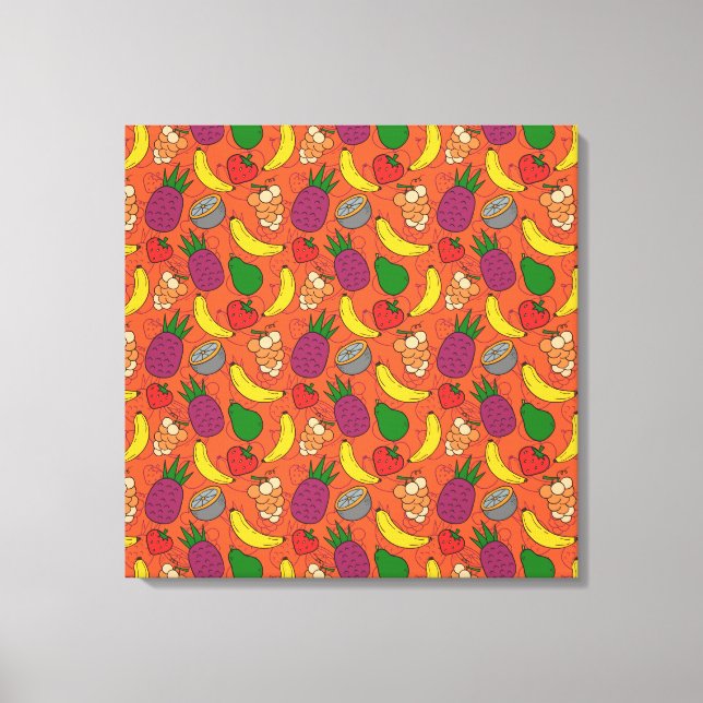 Toile Fruit motif transparent | motif de surface de frui (Recto)