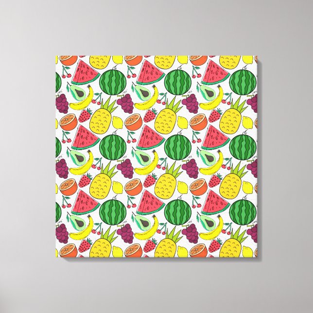 Toile Fruit motif transparent | motif de surface de frui (Recto)