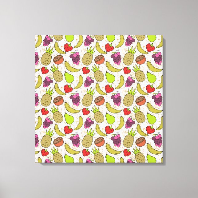Toile Fruit motif transparent | motif de surface de frui (Recto)