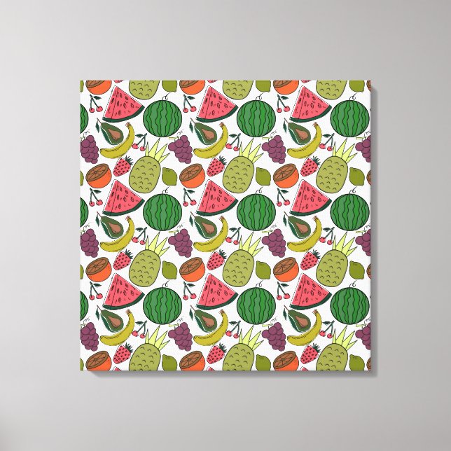 Toile Fruit motif transparent | motif de surface de frui (Recto)