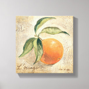 Toile Fruit orange brillant rond