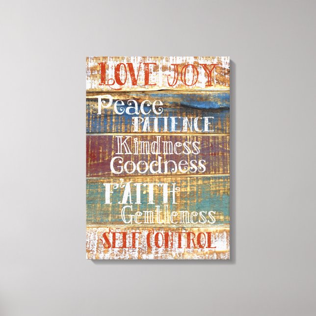 Toile Fruit vintage de l'Esprit Rustique Chrétien (Recto)