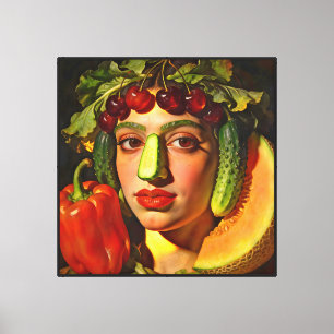 Toile Fruits de l'expression – Un portrait surréaliste