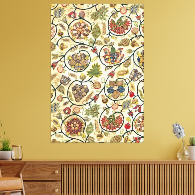 Toile Fruits et fleurs de broderie (Insitu(Salon))