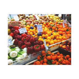 Toile Fruits et légumes au marché central
