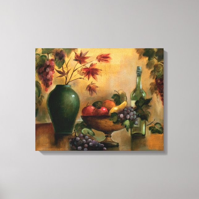 Toile Fruits et vin aux teintes d'automne (Recto)