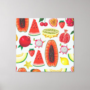 Toile Fruits Exotiques : Imprimé tendance sans couture.