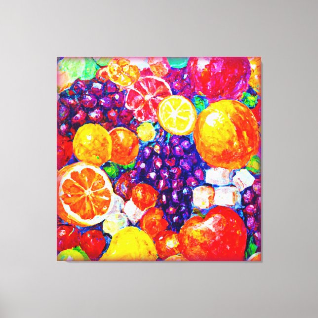 Toile "Fruits frais Motif" Cute Art. Acheter Maintenant (Recto)