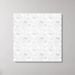 Toile Fruits tropicaux sans couture motif noir et blanc