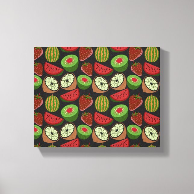 Toile Fruits tropicaux sans soudure motif coloré (Recto)