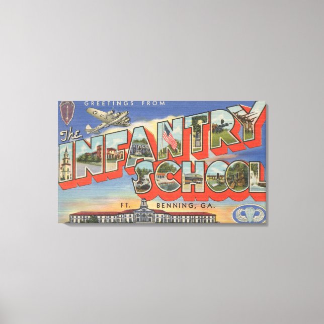 Toile Ft. Benning, Géorgie - École d'infanterie (Recto)