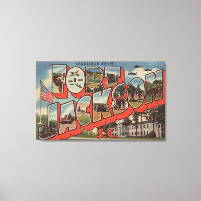 Toile Ft. Jackson, Caroline du Sud - Scène aux grandes l (Recto)