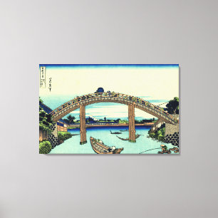 Toile Fuji vu par le pont de Mannen chez Fukagawa