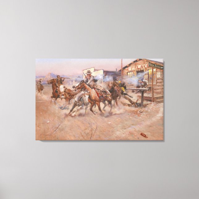 Toile Fumée d'art raffiné d'un 45 par Charles Marion Rus (Recto)