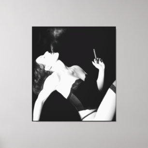 Toile Fumée et séduction - Autoportrait