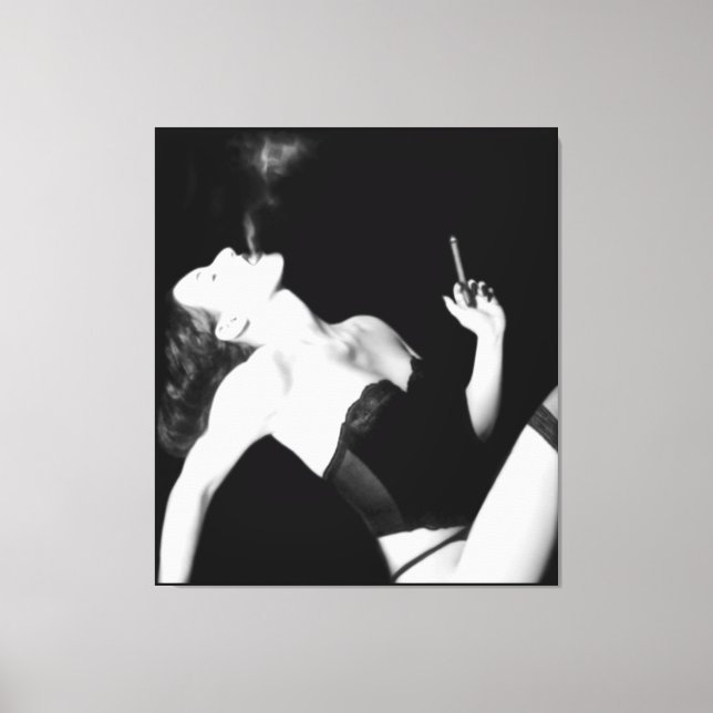 Toile Fumée et séduction - Autoportrait (Recto)