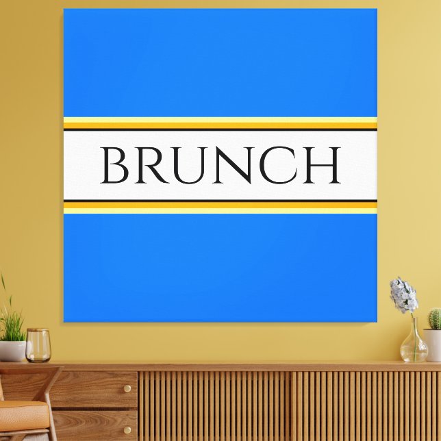 Toile Fun Festif Bleu Bleu Bleu Blanc BRUNCH Stripes Tex (Insitu(Salon))