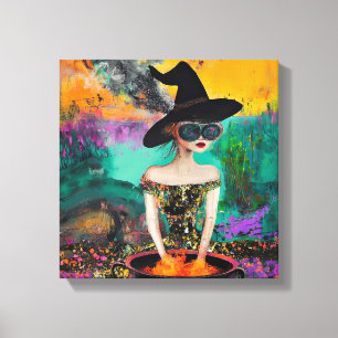 Toile Funky Cool Boho Witch Art Wall
