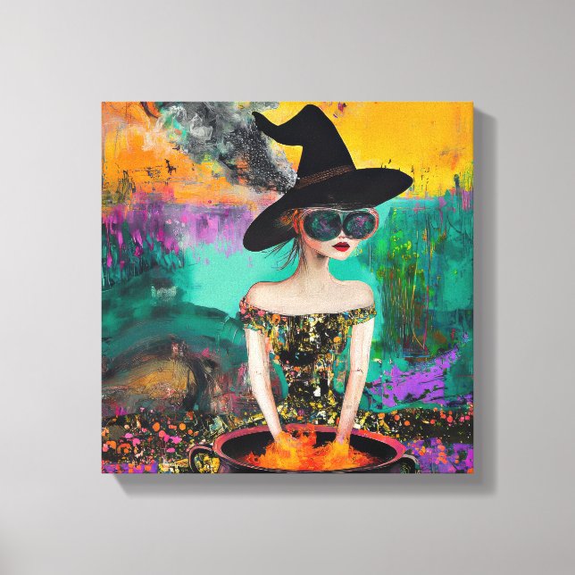 Toile Funky Cool Boho Witch Art Wall (Recto)