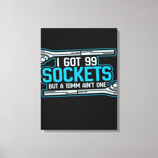 Toile Funny Car Mechanic Design | Mechanic Canvas (Recto)