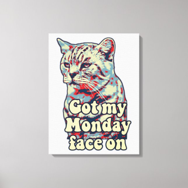 Toile Funny cute cat meme for cat lovers & kitty owners (Recto)